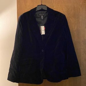 Black velvet blazer. Brand new with tags.